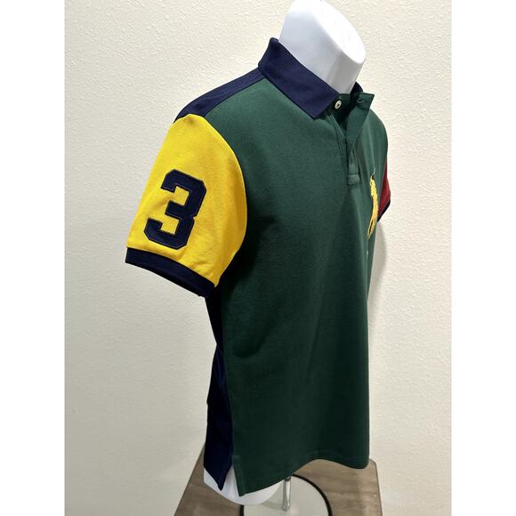 Polo Ralph Lauren Men Custom Slim Fit Big Pony Mesh Polo Shirt Small 100% Cotton - Picture 3 of 7